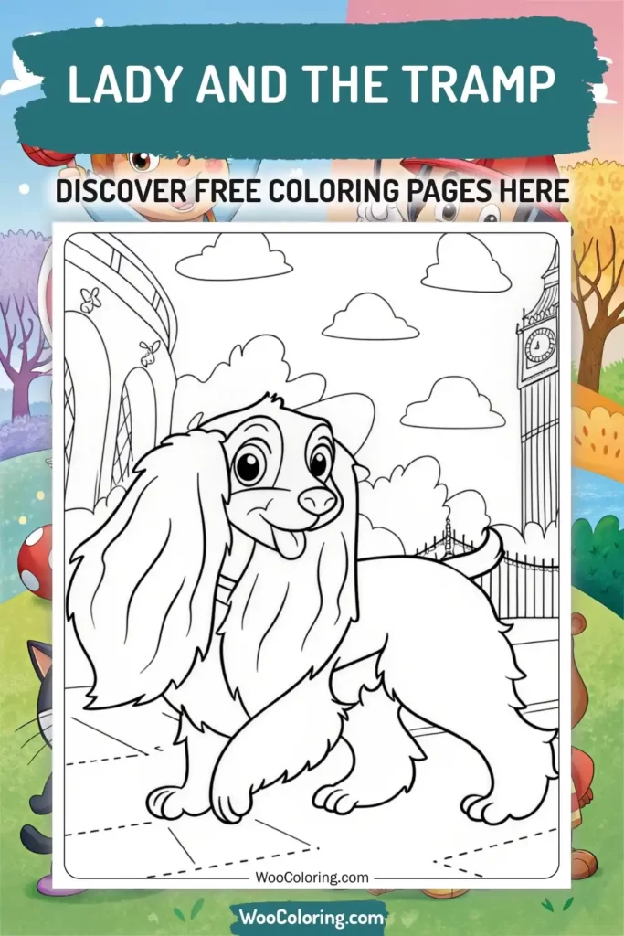 Lady And The Tramp coloring pages designs from TV Show