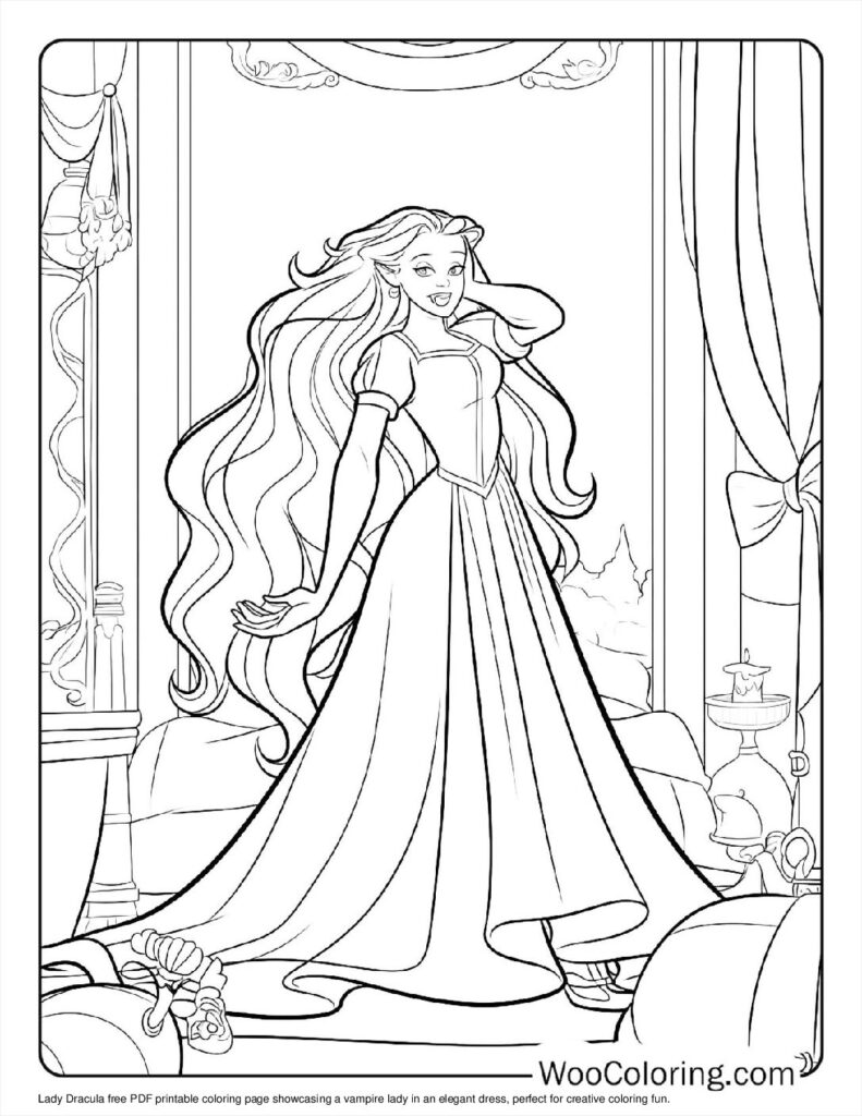 100 Vampire coloring pages Free PDF To Print - 27