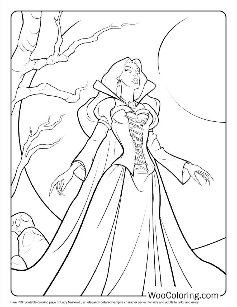 100 Vampire coloring pages Free PDF To Print - 69