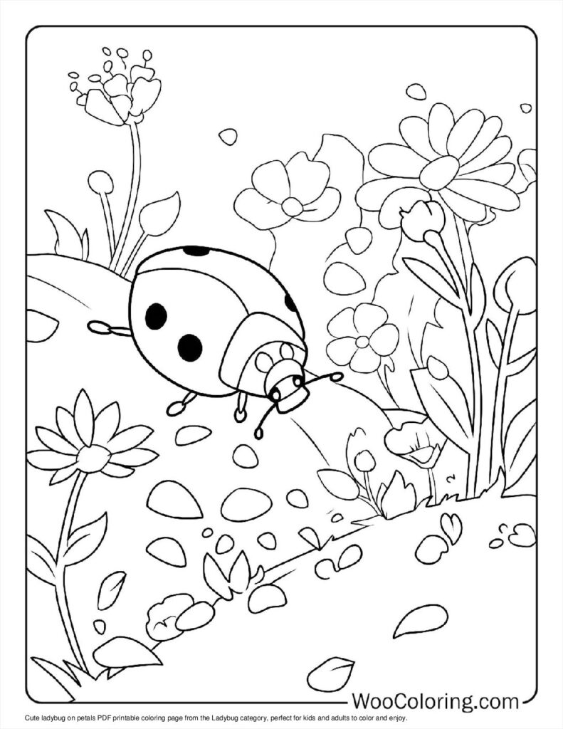100  Ladybug coloring pages  Free PDF To Print  - 30