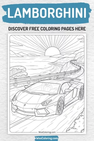 Lamborghini coloring pages designs for boys