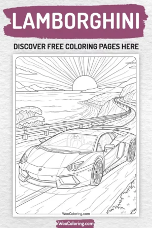 Lamborghini coloring pages designs for kids