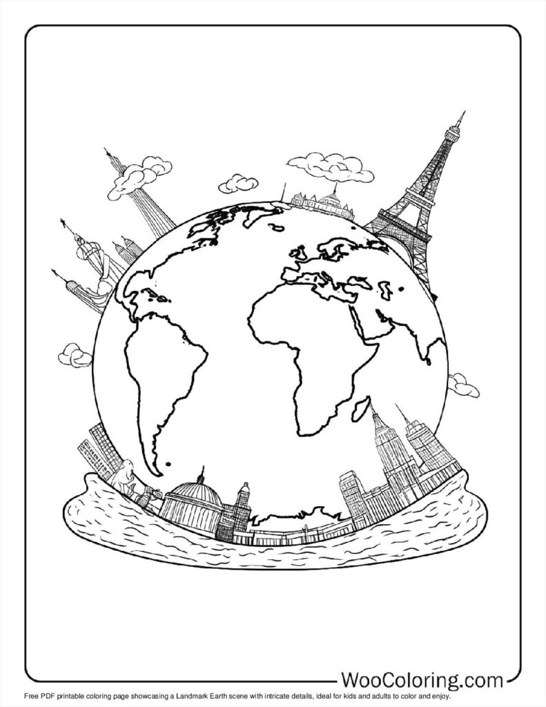 100  Earth coloring pages  Free PDF To Print  - 82
