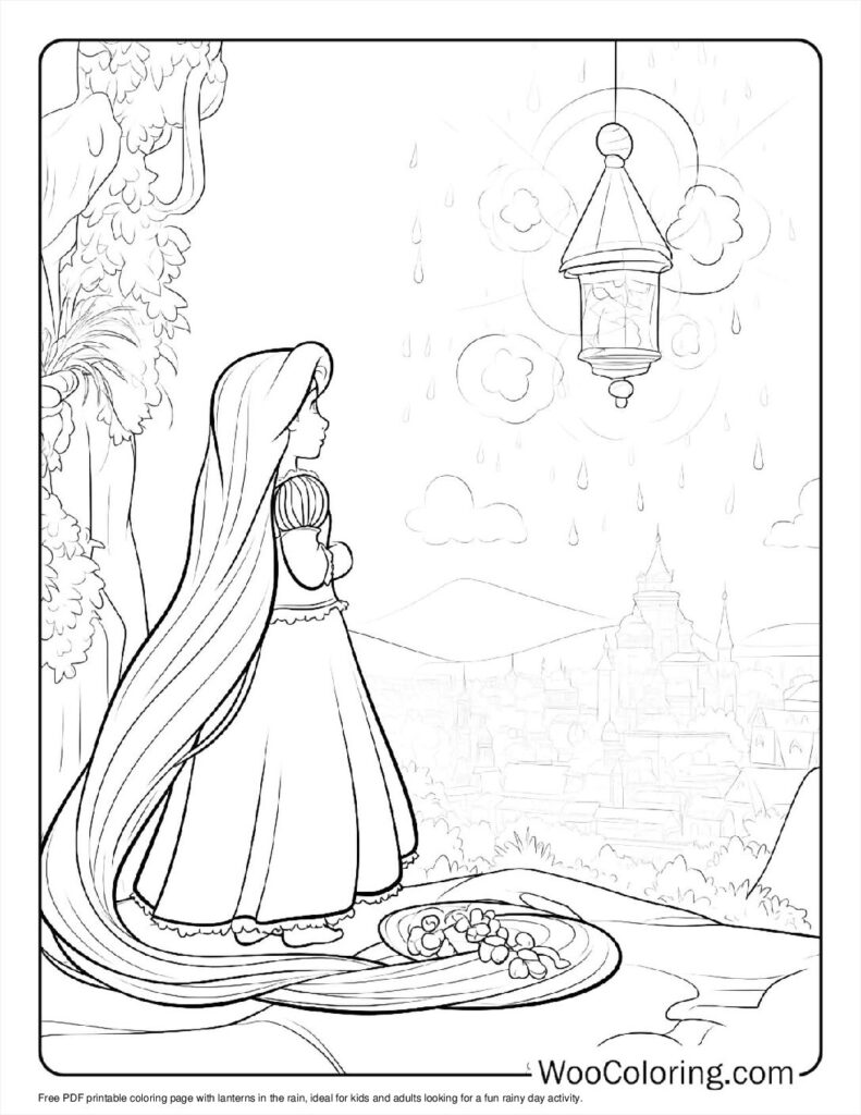 100  Rain coloring pages  Free PDF To Print  - 94