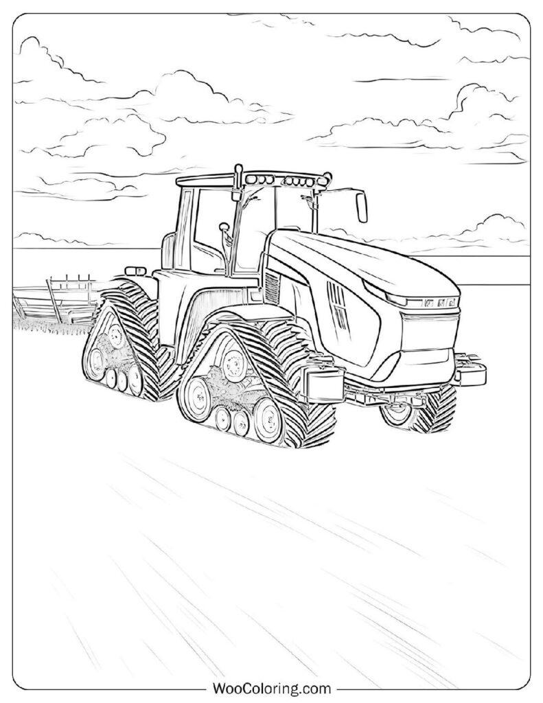 Large Tractor In Corn Field