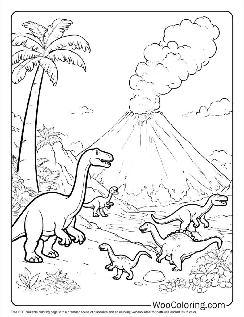 100  Volcano coloring pages  Free PDF To Print  - 16