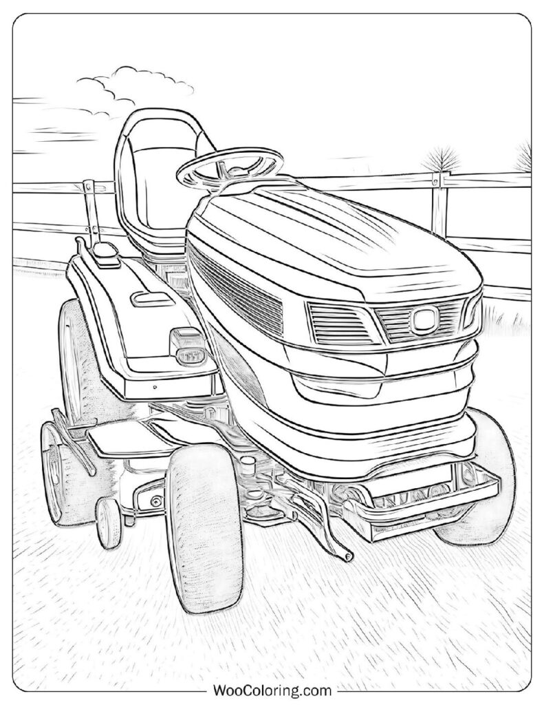 Lawn Tractor Sheet To Color