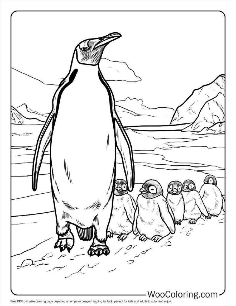 100  Penguin coloring pages  Free PDF To Print  - 66