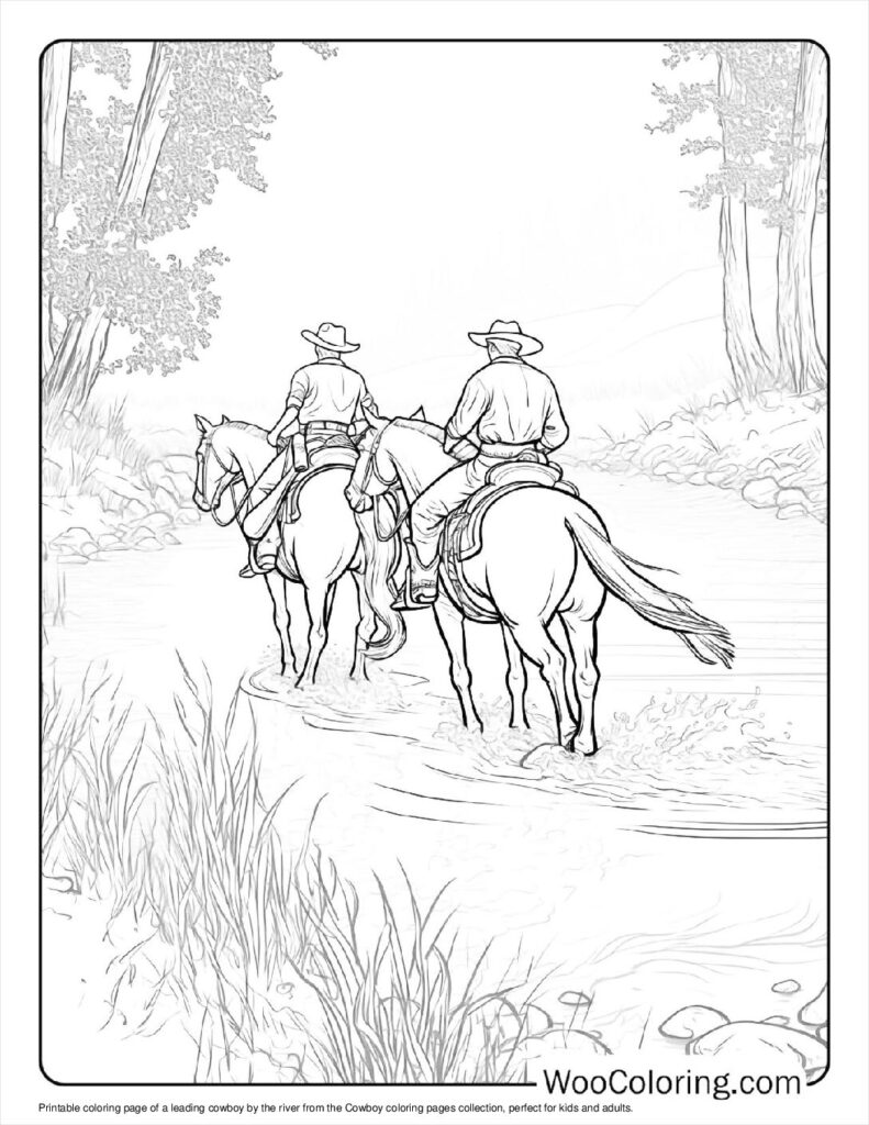 100  Cowboy coloring pages  Free PDF To Print  - 45