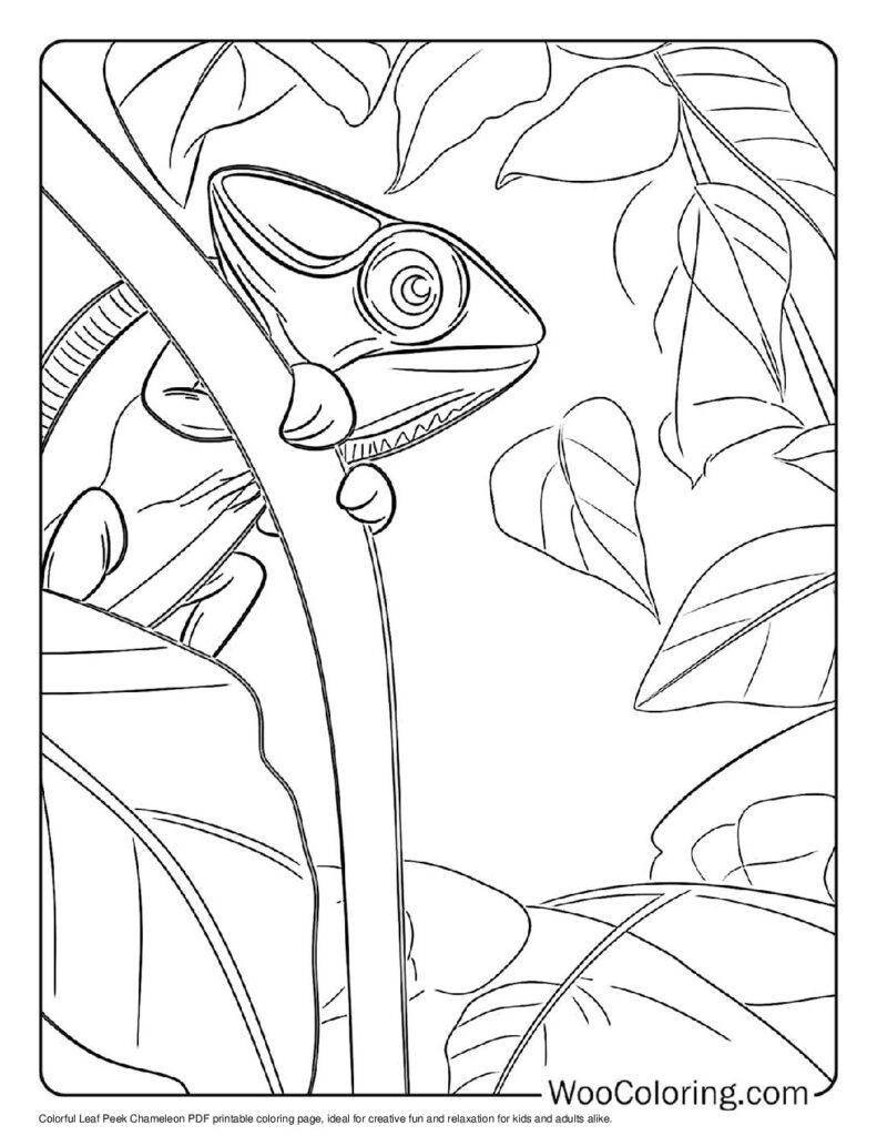 100  Chameleon coloring pages  Free PDF To Print  - 59