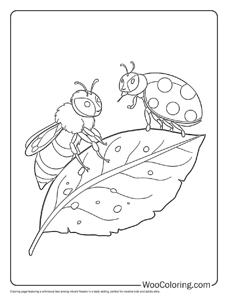 Leafy Encounter Coloring Sheet