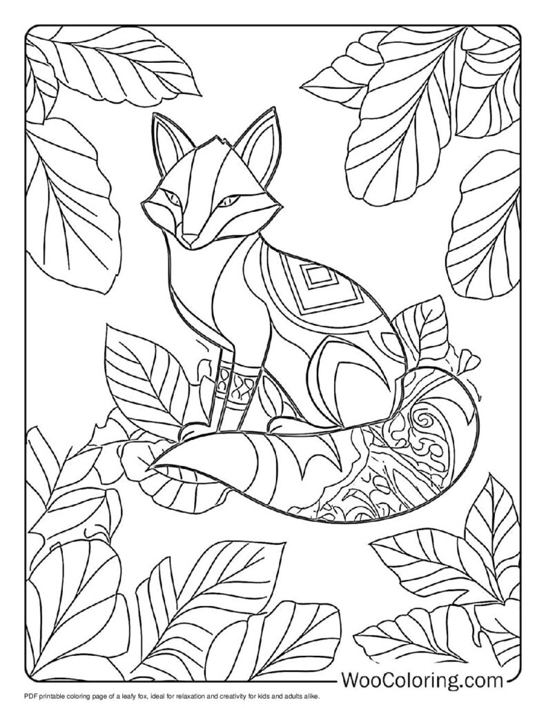 100  Fox coloring pages  Free PDF To Print  - 15