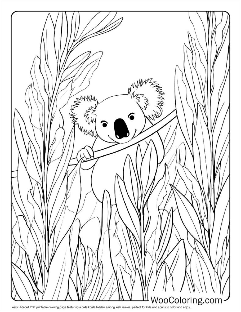 100  Koala coloring pages  Free PDF To Print  - 76