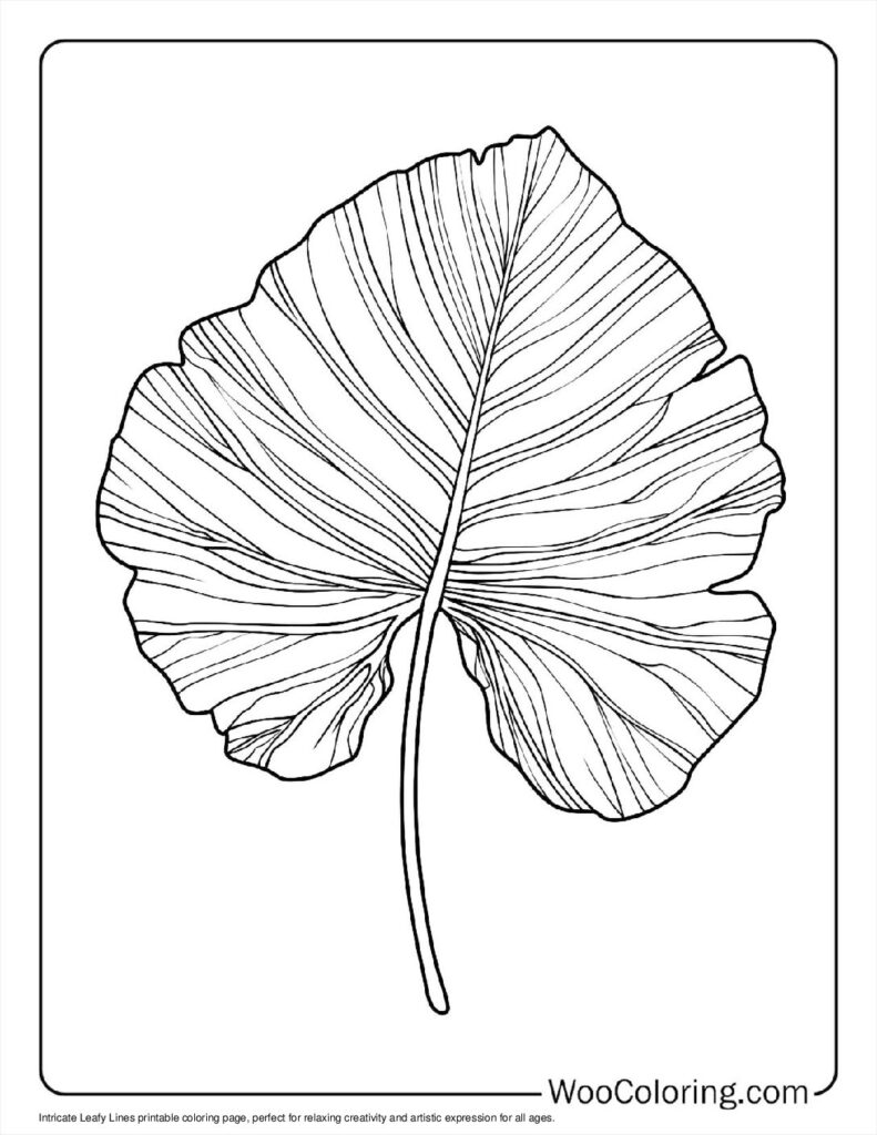 100  Leaf coloring pages  Free PDF To Print  - 24