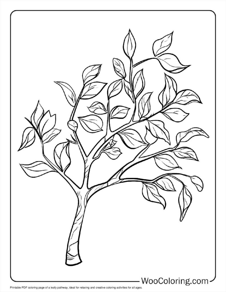 100  Leaf coloring pages  Free PDF To Print  - 74