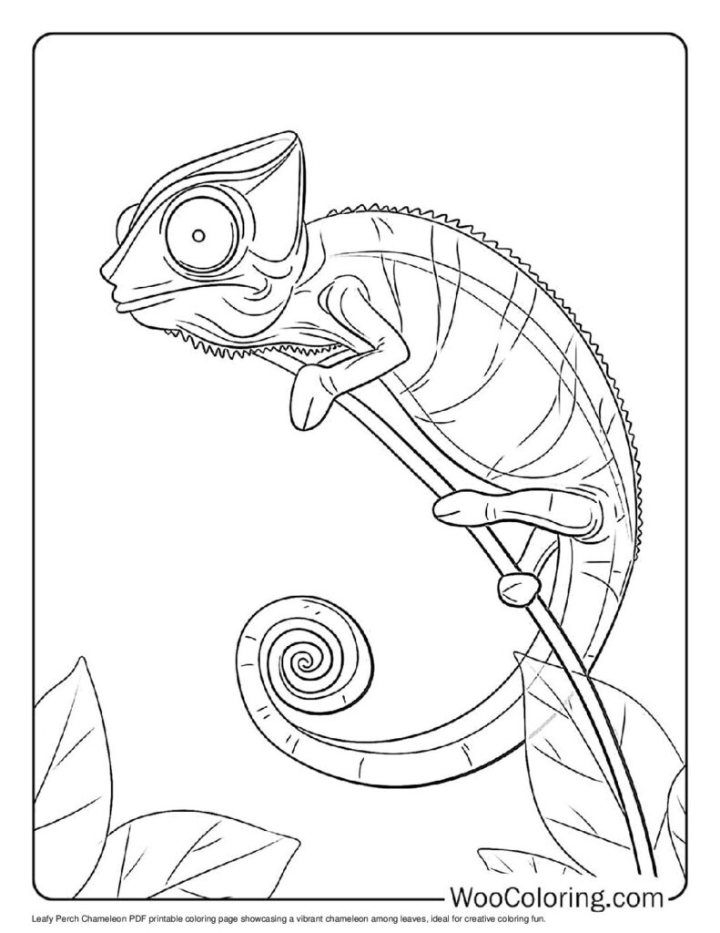 100  Chameleon coloring pages  Free PDF To Print  - 66