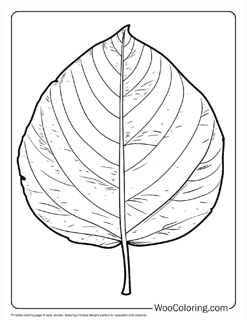 100  Leaf coloring pages  Free PDF To Print  - 42