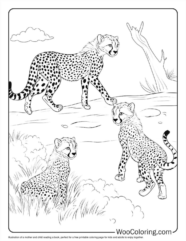 100  Cheetah coloring pages  Free PDF To Print  - 79