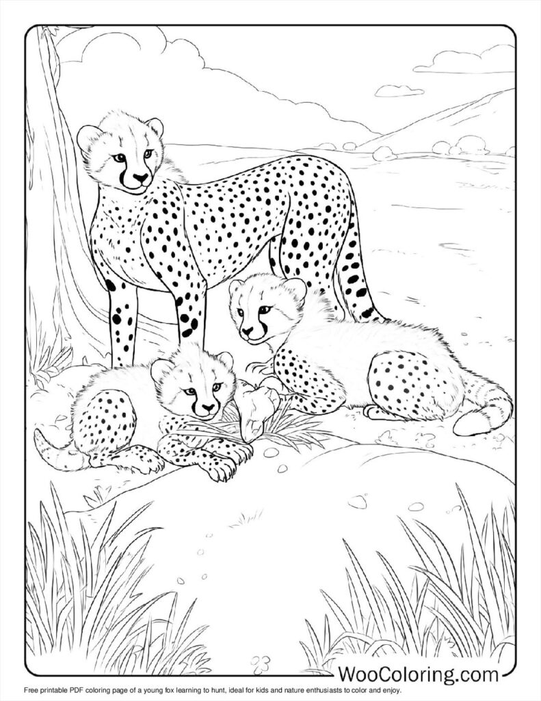 100  Cheetah coloring pages  Free PDF To Print  - 66