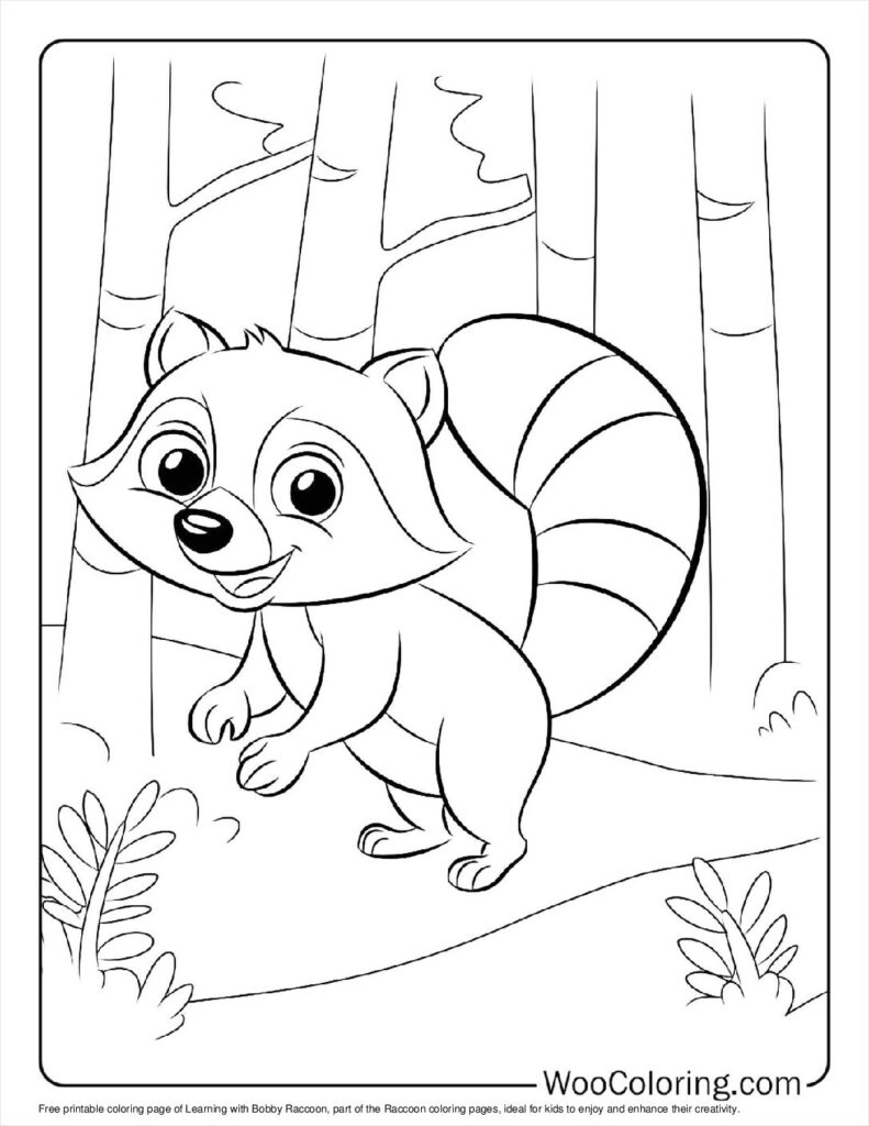 100  Raccoon coloring pages  Free PDF To Print  - 12