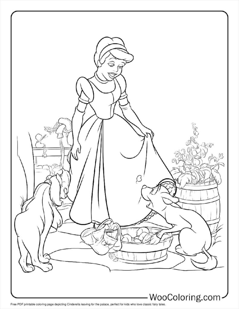Leaving for the Palace Coloring Page For Kids