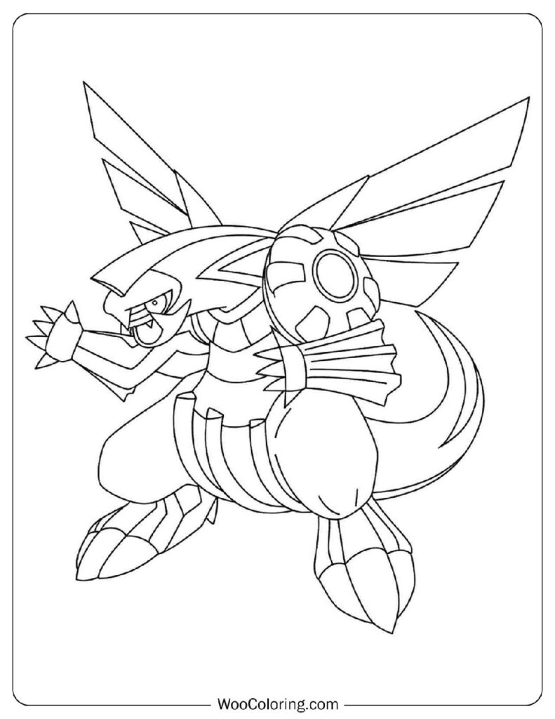 Legendary Pokémon Palkia Coloring Sheet for Preschoolers
