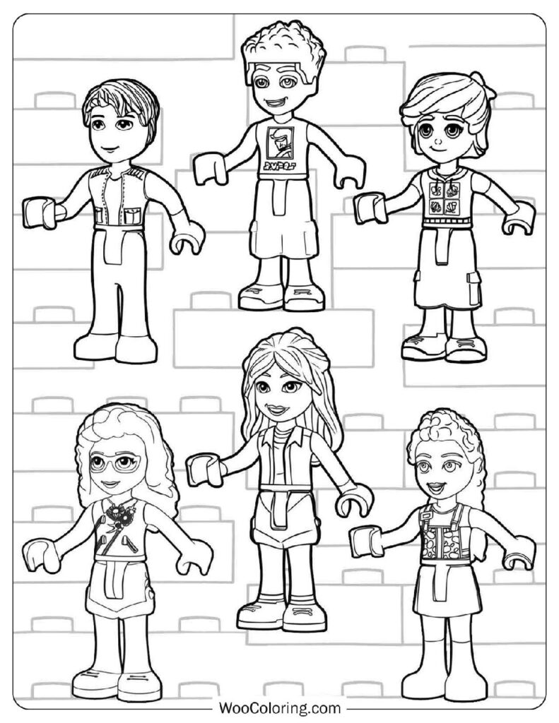 Zac Joshua Leo Olivia Liann and Jordin from Lego Friends Spending Time Together at the Park
