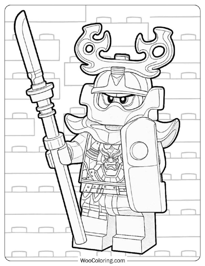 Lego Ninjago Character Samurai X from Sons of Garmadon in a Ready Battle Pose