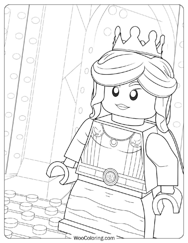 Lego Princess of Bricks Coloring Sheet For Kids