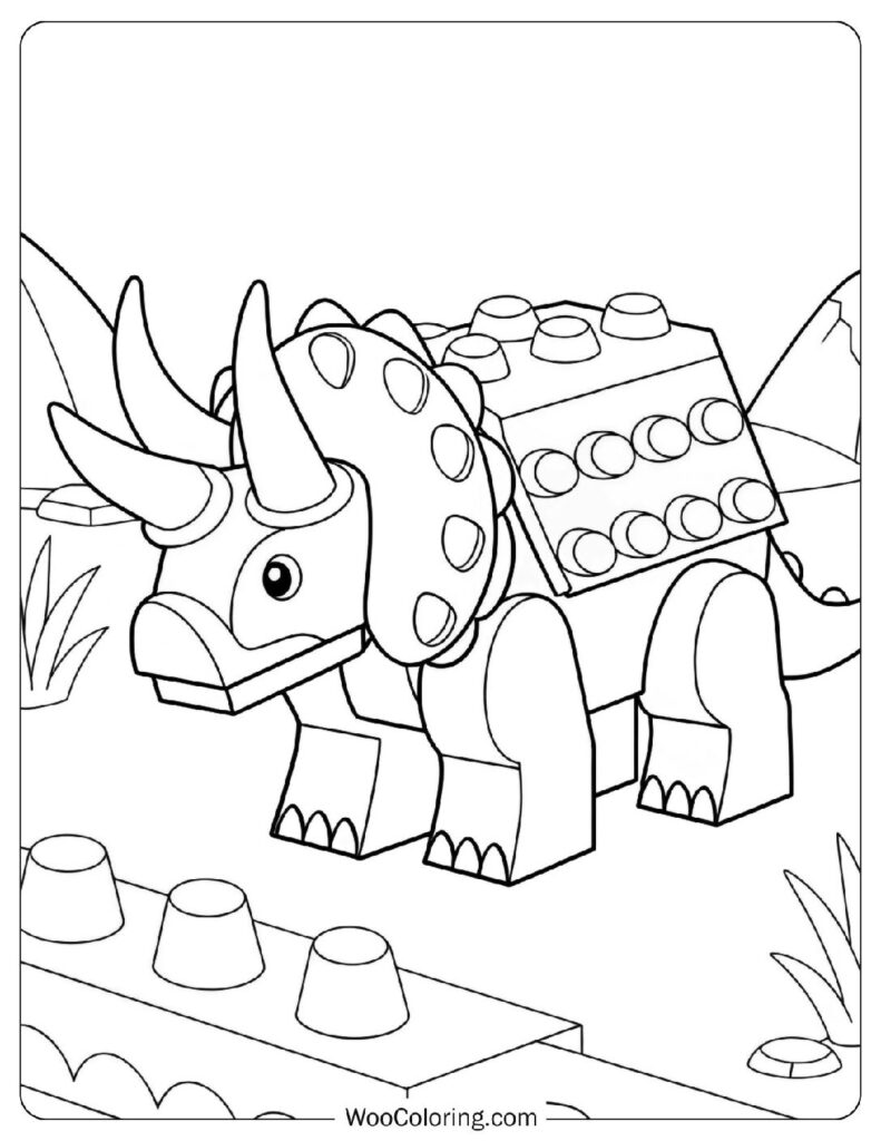 Lego Triceratops on the Move