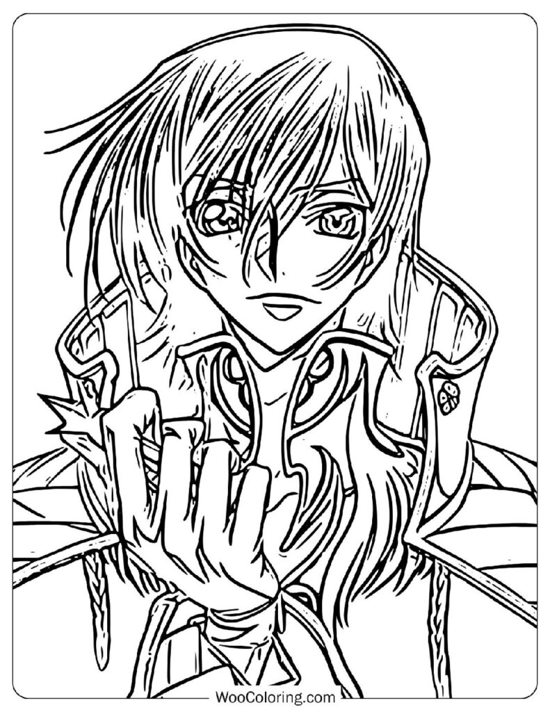 Lelouch Lamperouge – The Tragic Strategist and Antihero of Code Geass Sheet To Color