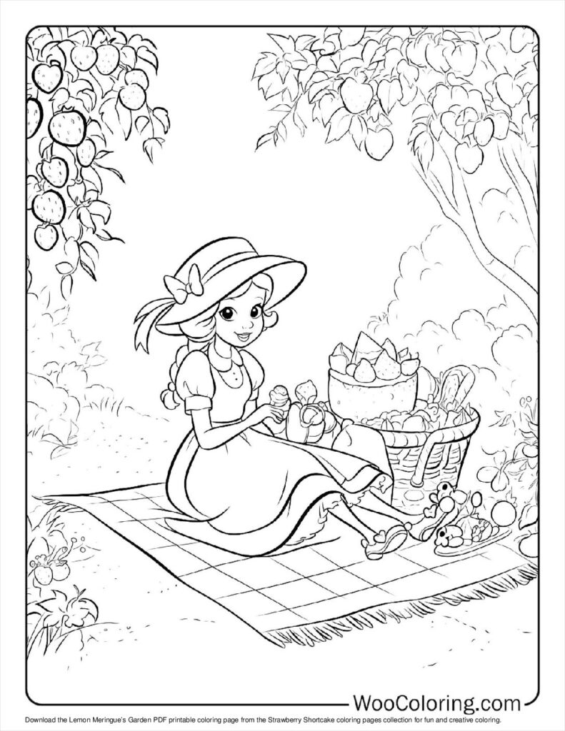 Lemon Meringue’s Garden Coloring In For Kids