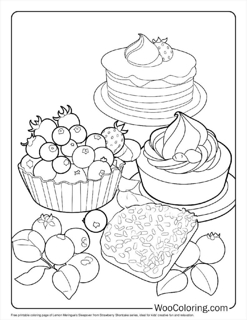 Lemon Meringue’s Sleepover Coloring In For Kids