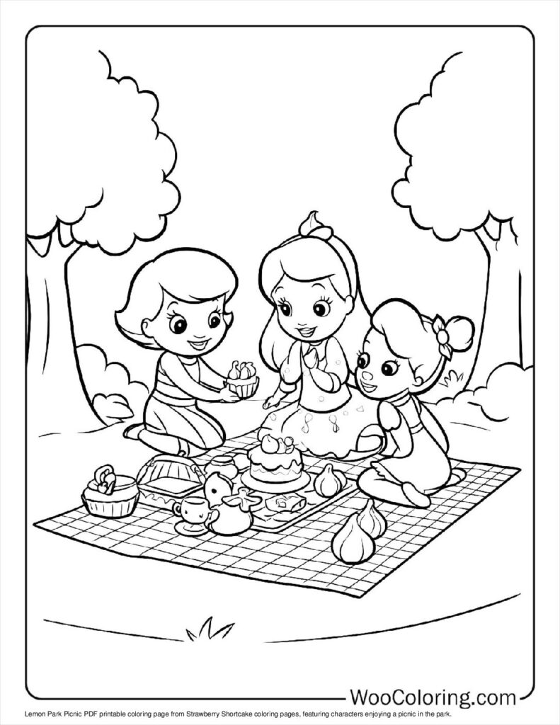 Lemon Park Picnic To Color
