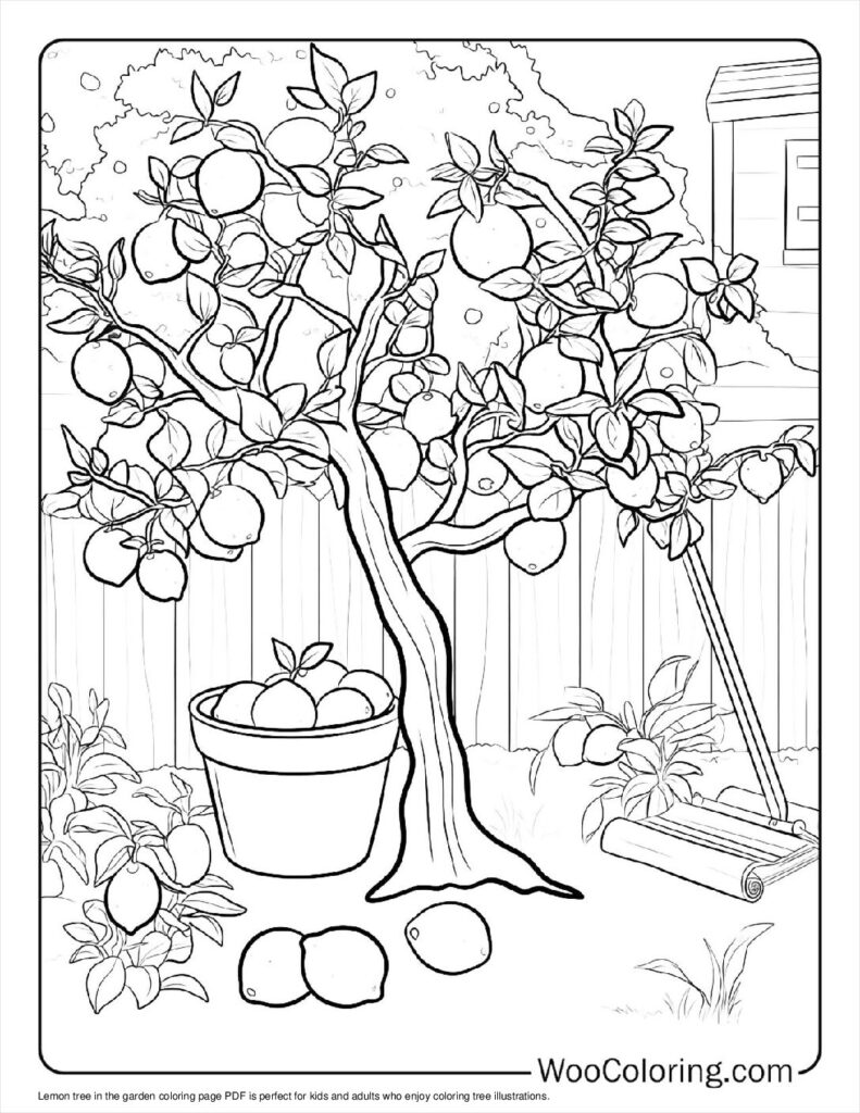 100  Tree coloring pages  Free PDF To Print  - 60