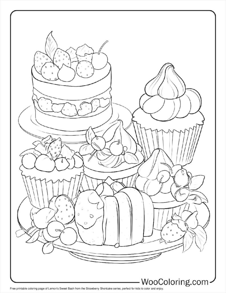 Lemon’s Sweet Bash Coloring In For Kids