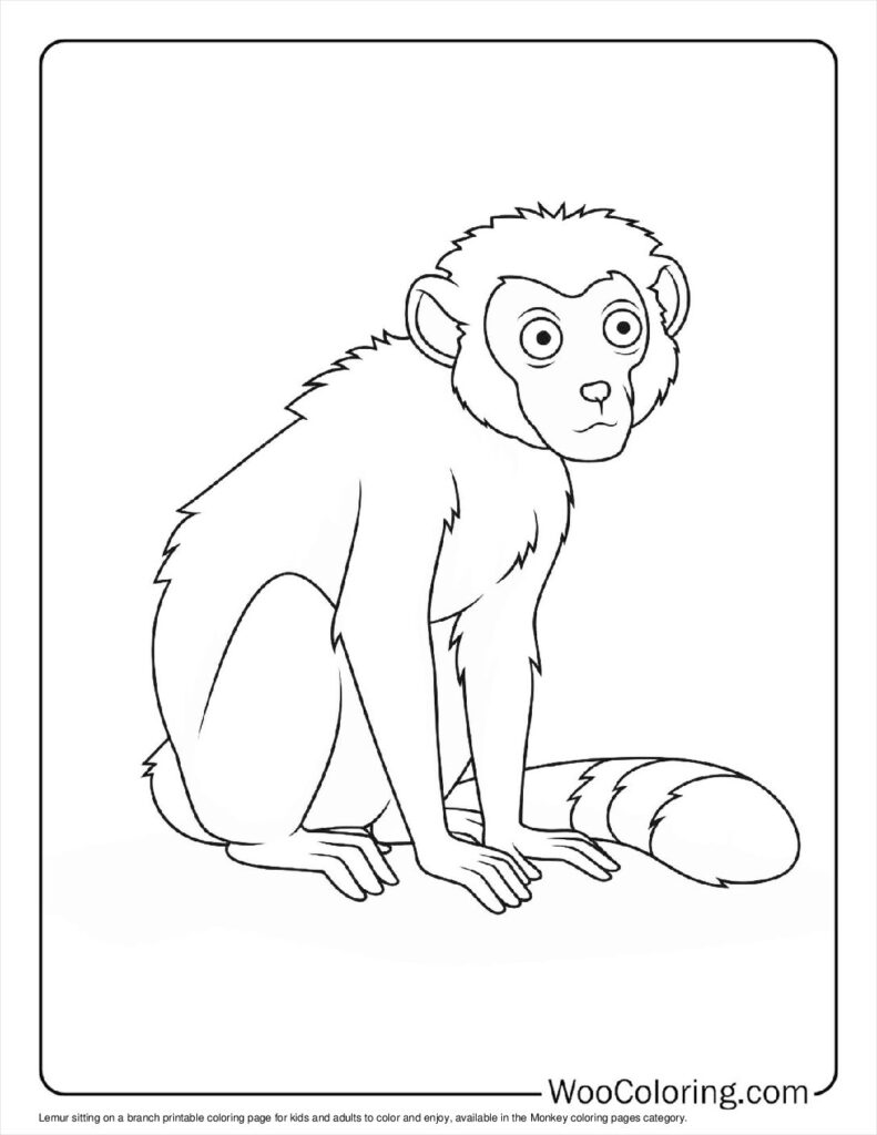 100  Monkey coloring pages  Free PDF To Print  - 31