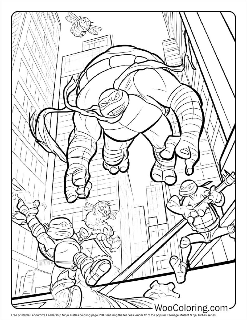 Leonardo's Leadership Coloring Page For Kids