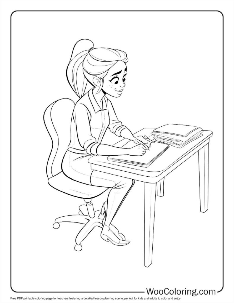 100  Teacher coloring pages  Free PDF To Print  - 84