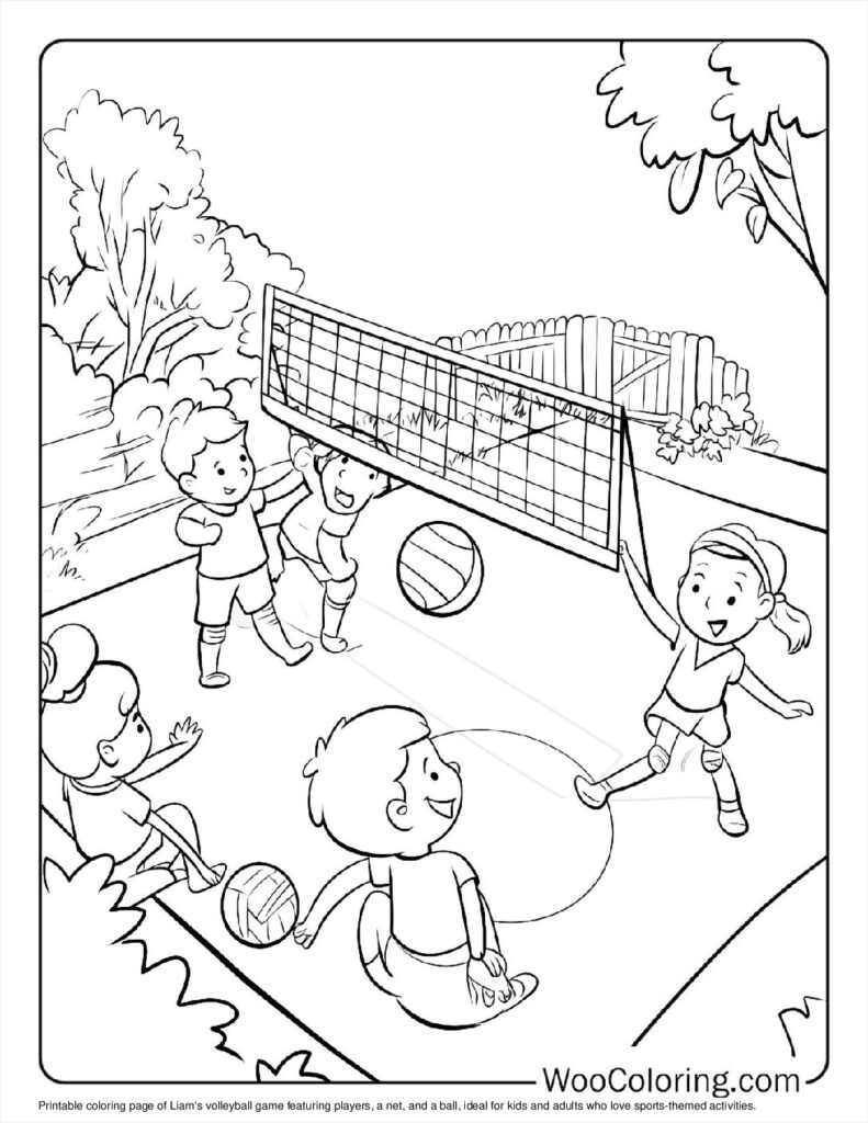 100  Volleyball coloring pages  Free PDF To Print  - 46