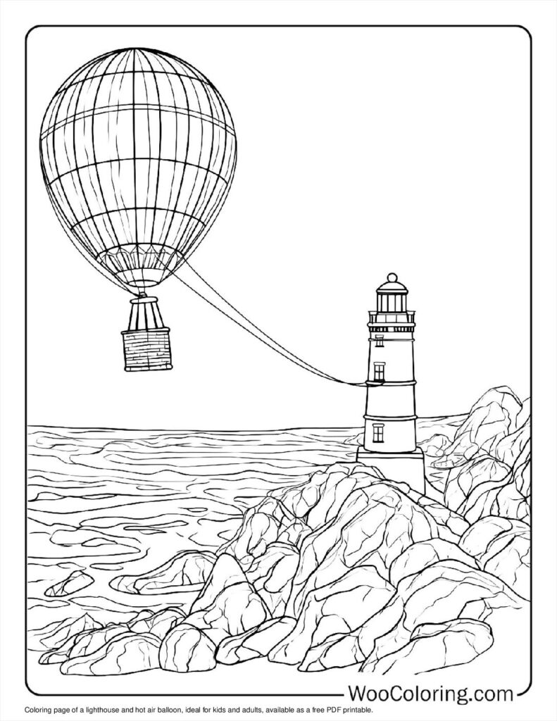 100  Hot Air Balloon coloring pages  Free PDF To Print  - 91