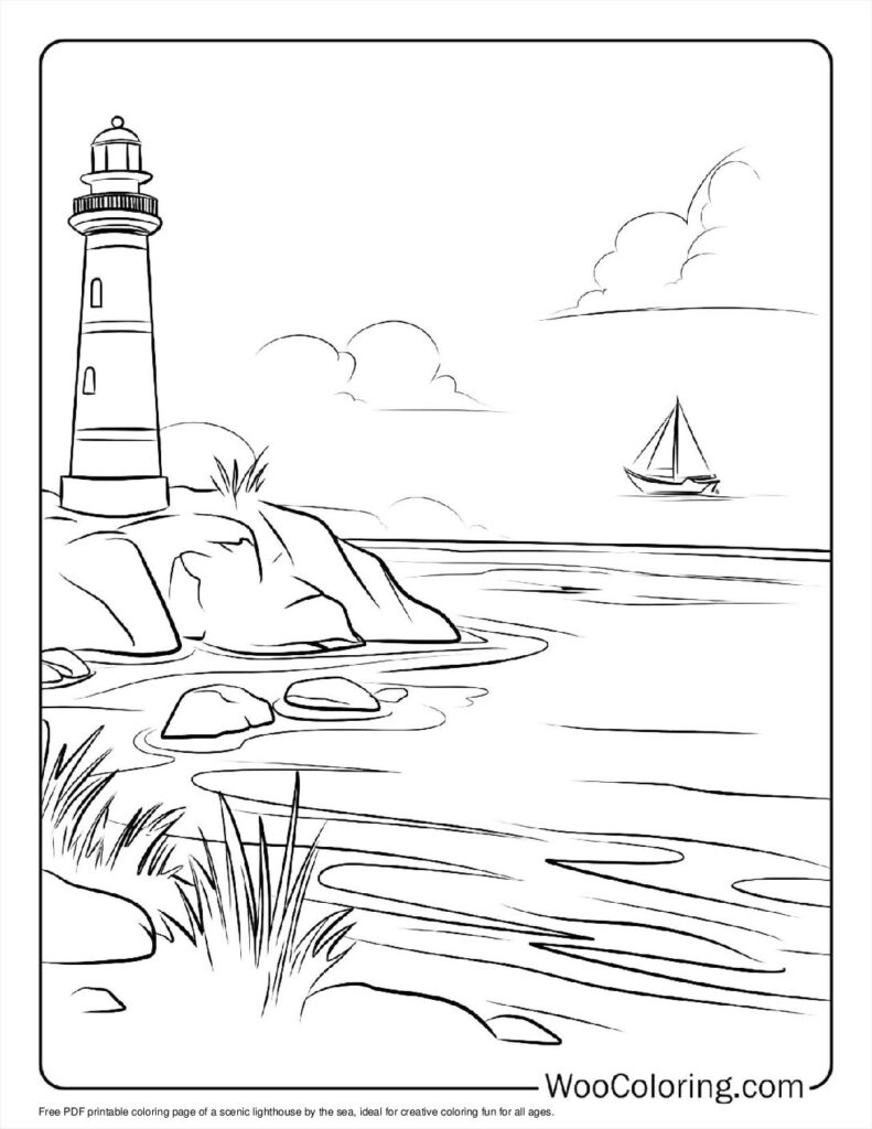 100 Lighthouse coloring pages Free PDF To Print - 88