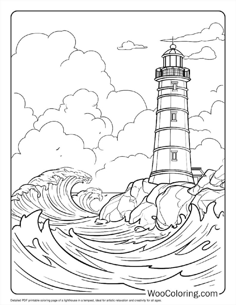 100 Lighthouse coloring pages Free PDF To Print - 9