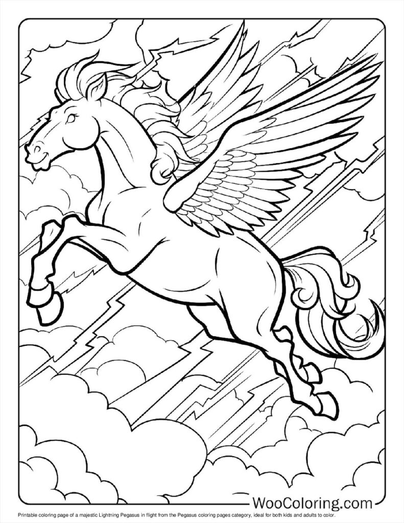 100  Pegasus coloring pages  Free PDF To Print  - 22