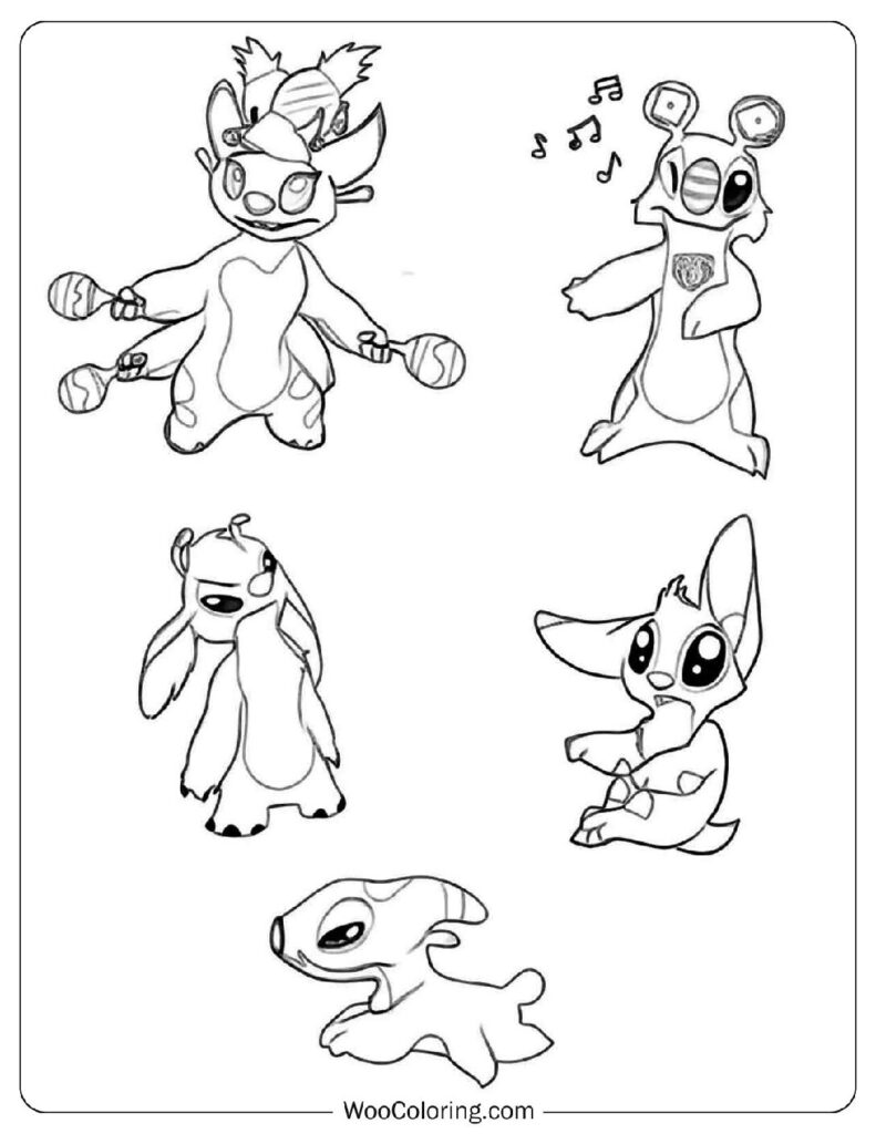 60 Lilo & Stitch Coloring Pages (Free PDF To Print) | Woo