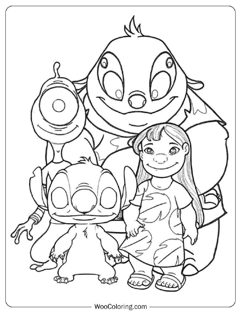 Lilo and Stitch Poster with Jumba and Pleakley