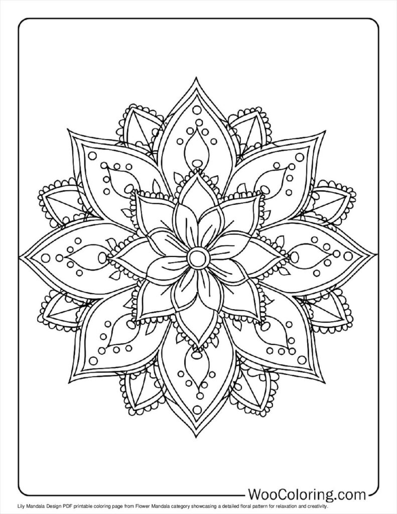 100  Flower Mandala coloring pages  Free PDF To Print  - 11