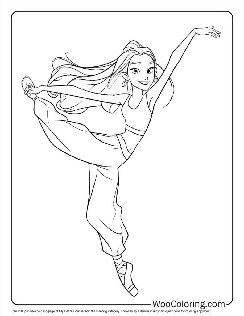 100  Dancing coloring pages  Free PDF To Print  - 50