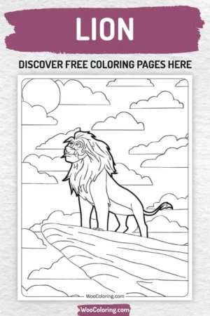 Lion coloring pages designs for kids