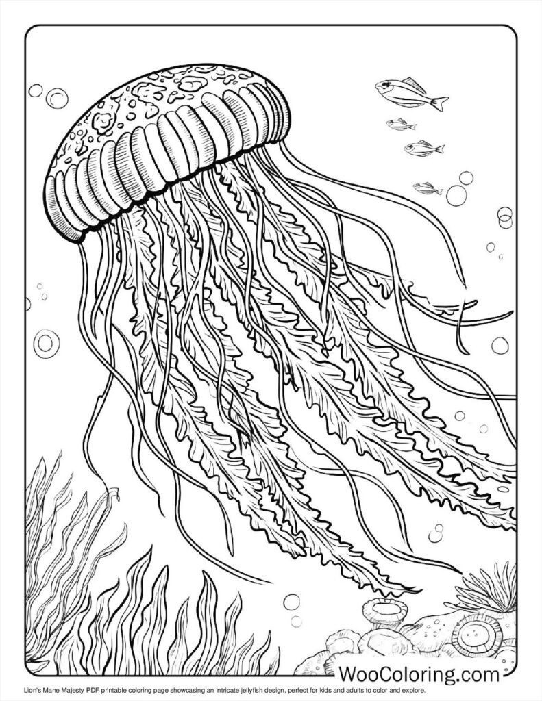 100  Jellyfish coloring pages  Free PDF To Print  - 42